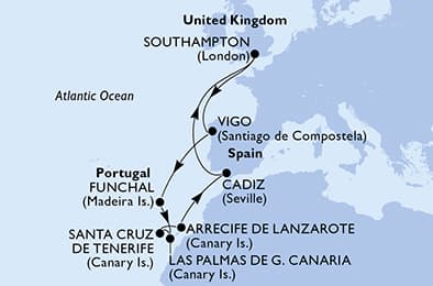 United Kingdom, Spain, Portugal